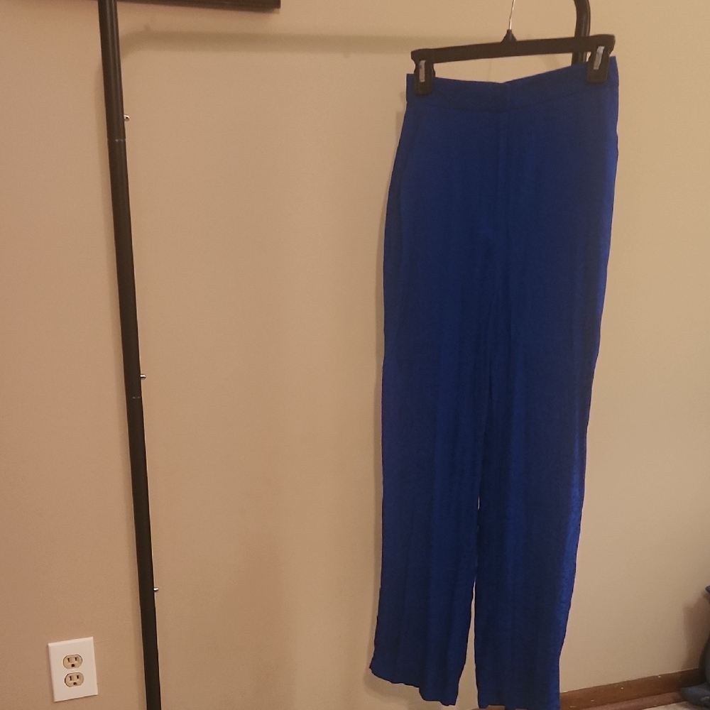 Zara | Elegant Royal Blue Wide Leg Pants